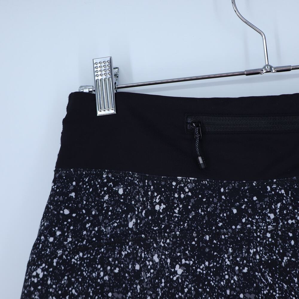 Lululemon Splatter White Circuit Breaker Skort Black Activewear Skirt Women's 4 - Picture 6 of 9